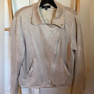 Lulus faux suede moto jacket